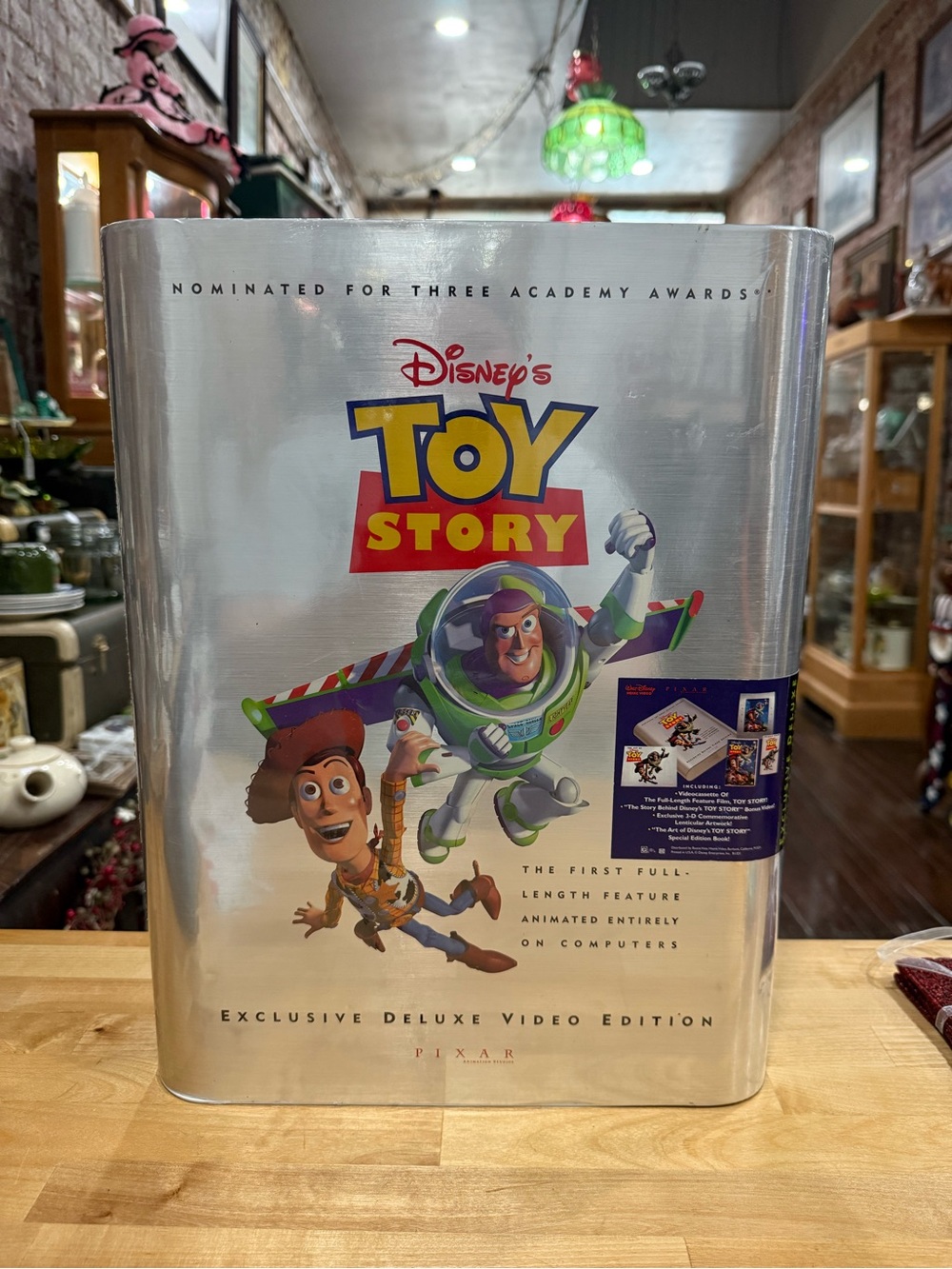 Disney Toy Story Silver Collectible Tin with Buzz & Woody Artwork